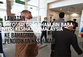 Lawatan YB Menteri Kesihatan Malaysia ke Bahagian Pendidikan Kesihatan